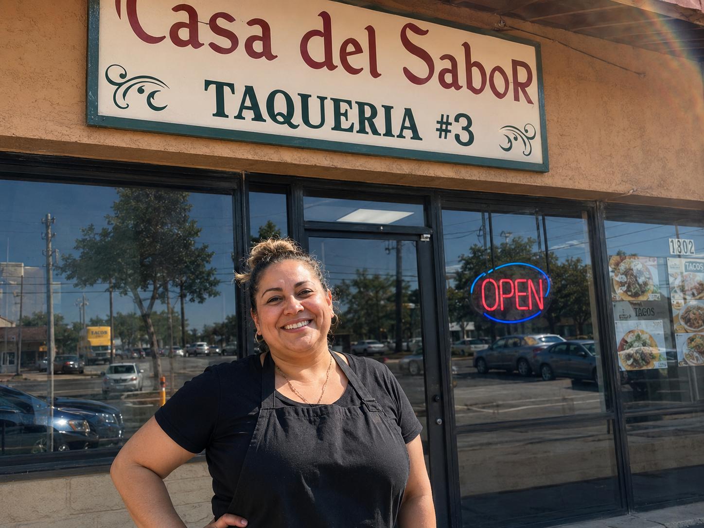 Maria, Owner of Casa del Sabor Taqueria #3